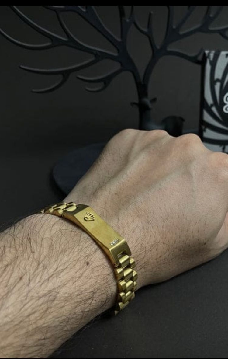 16mm Golden RLX Crown Jubilee Bracelet