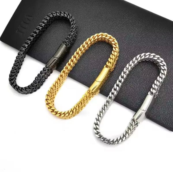 Dual foxtail magnetic bracelet
