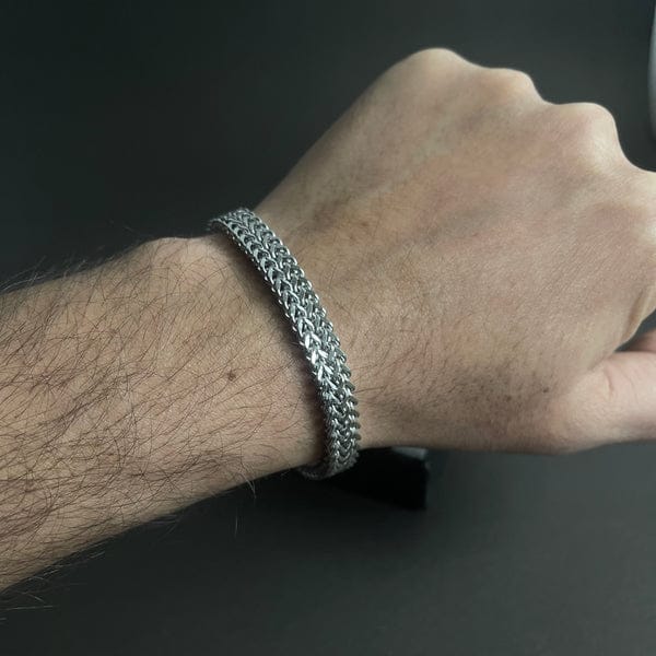 Dual foxtail magnetic bracelet