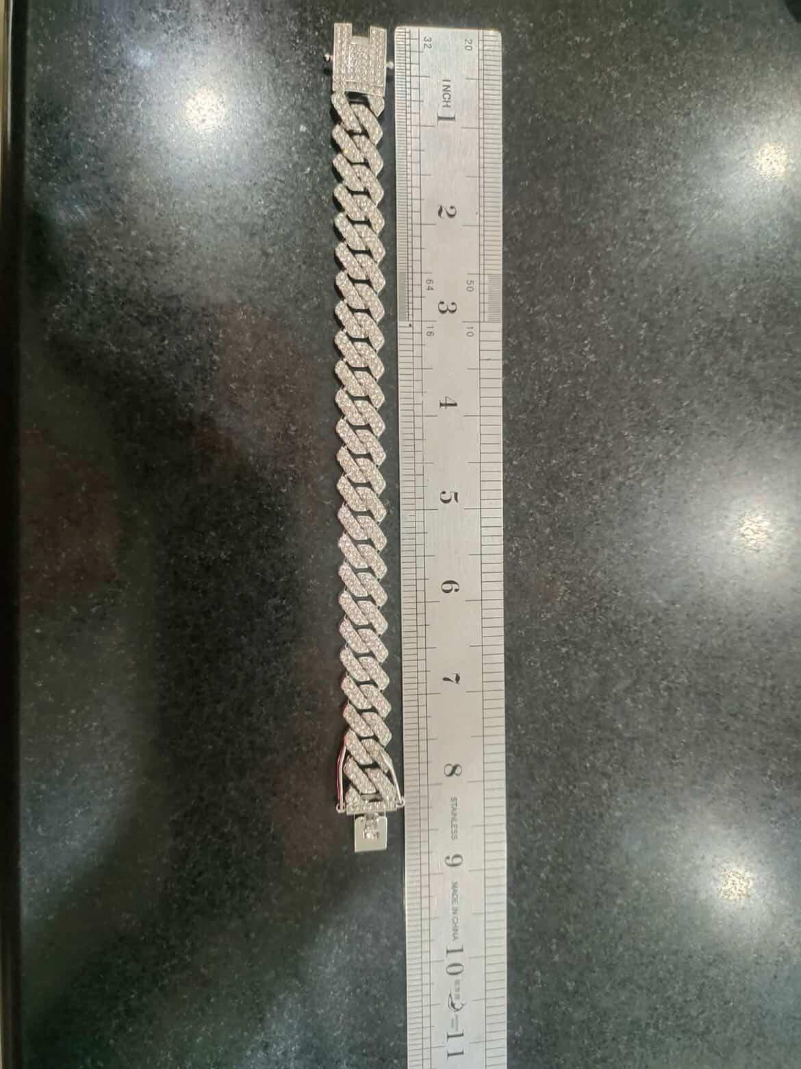 Iced Cuban Bracelet ( Stainless Steel )