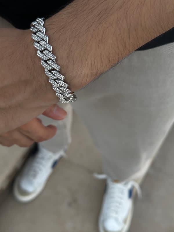 Iced Cuban Bracelet ( Stainless Steel )