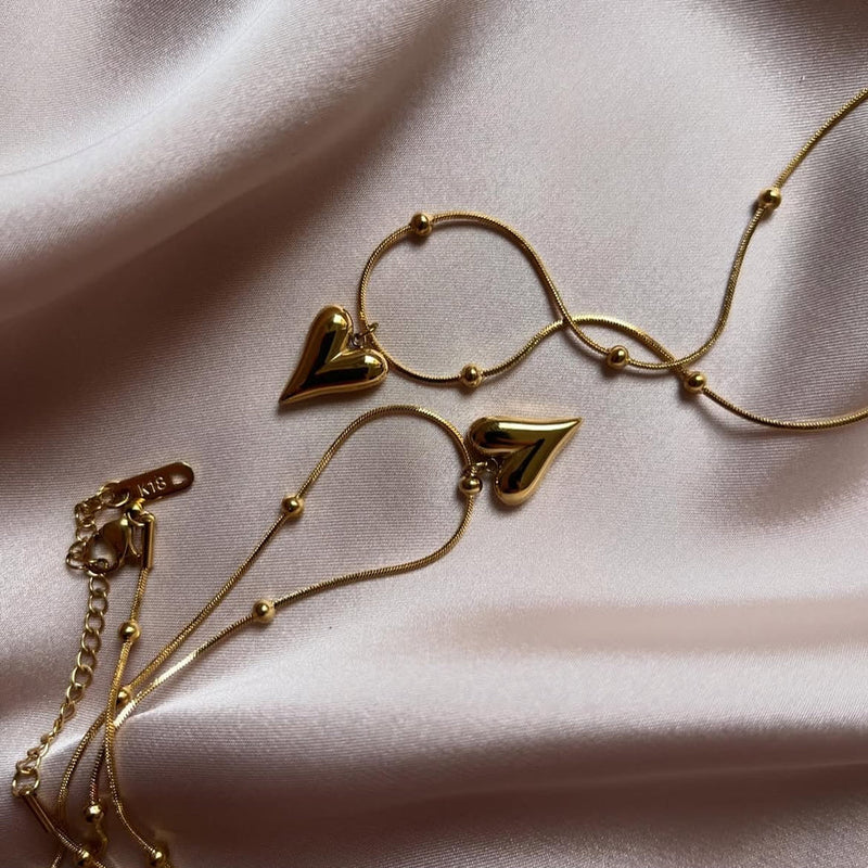 Minimalist Heart Necklace - Stainless Steel