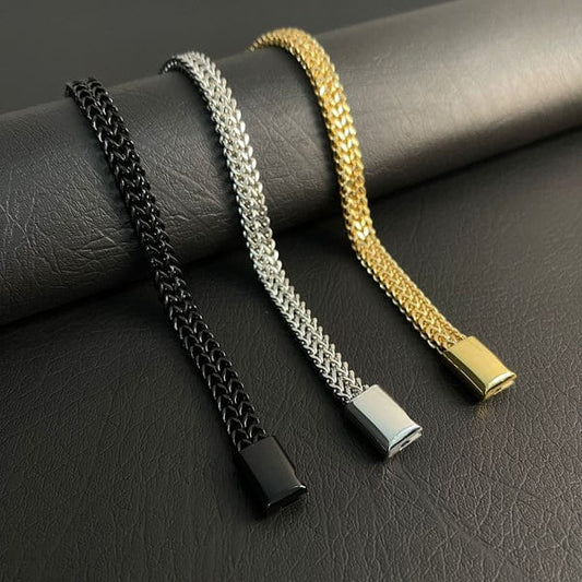 Dual foxtail magnetic bracelet