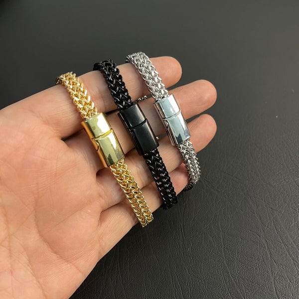 Dual foxtail magnetic bracelet