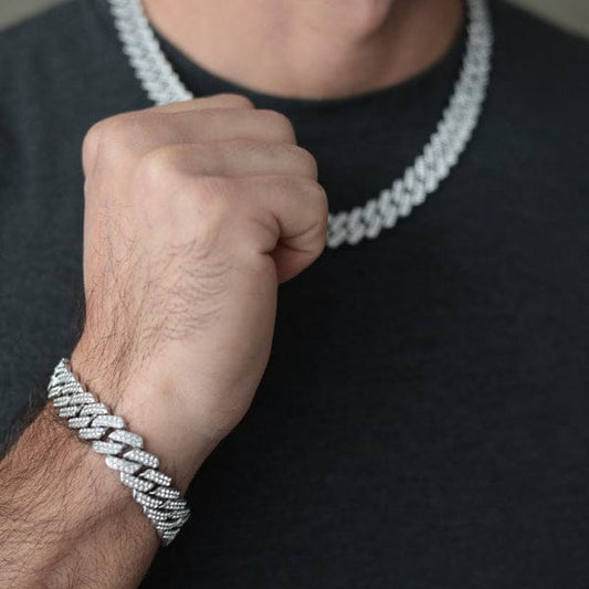 Dynamic Iced Duo ( Bracelet & Chain )