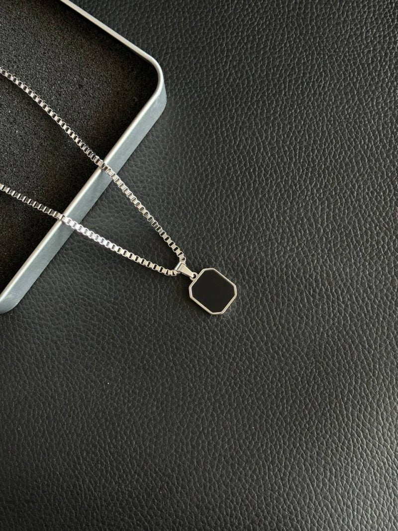 Onyx Pendant & Titan Bracelet (The Perfect Duo)